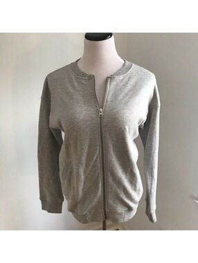 ASOS Bomber Style Zippered Sweatshirt Sz 4